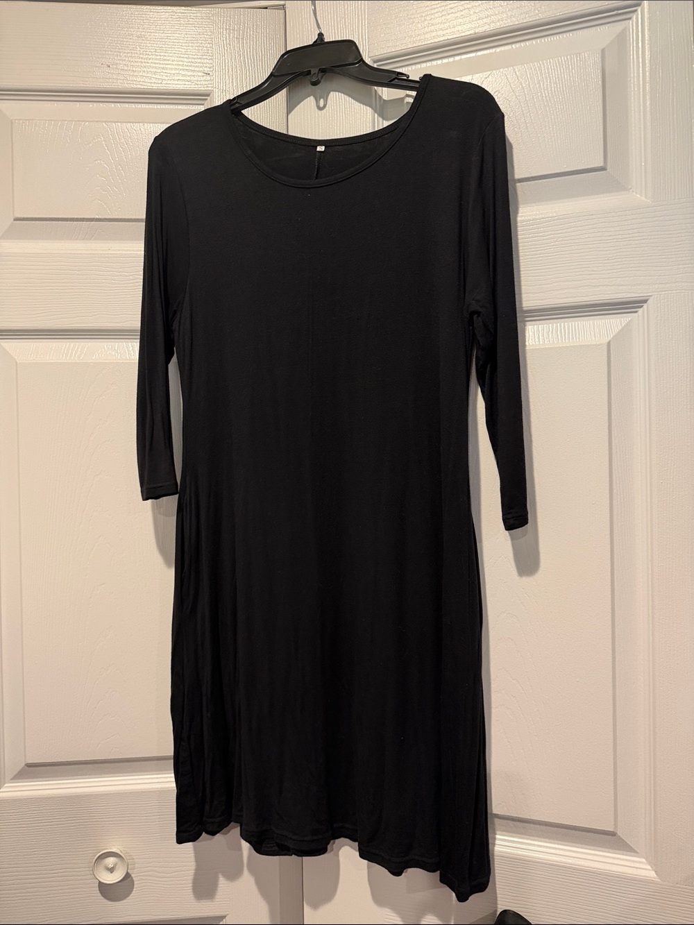 Black Long Sleeve Shift Dress - Classic Women's Dress